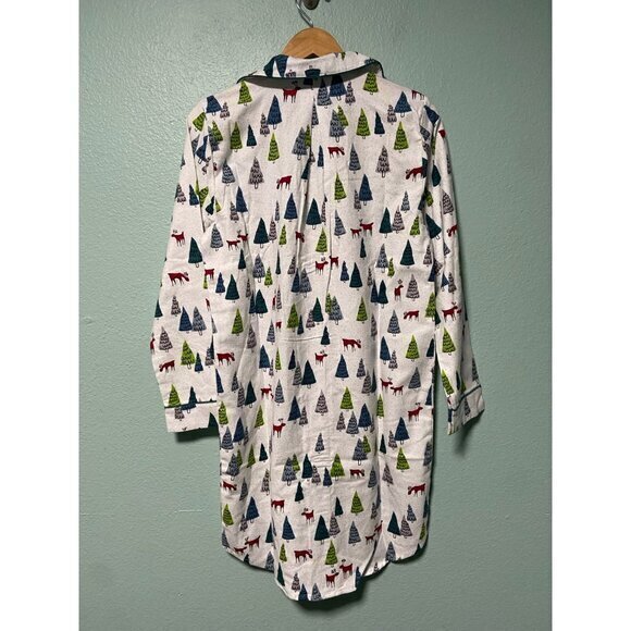 NWT The Company Store Women's Holiday Christmas Tree Winter Wood Night Dress XS - Picture 3 of 8